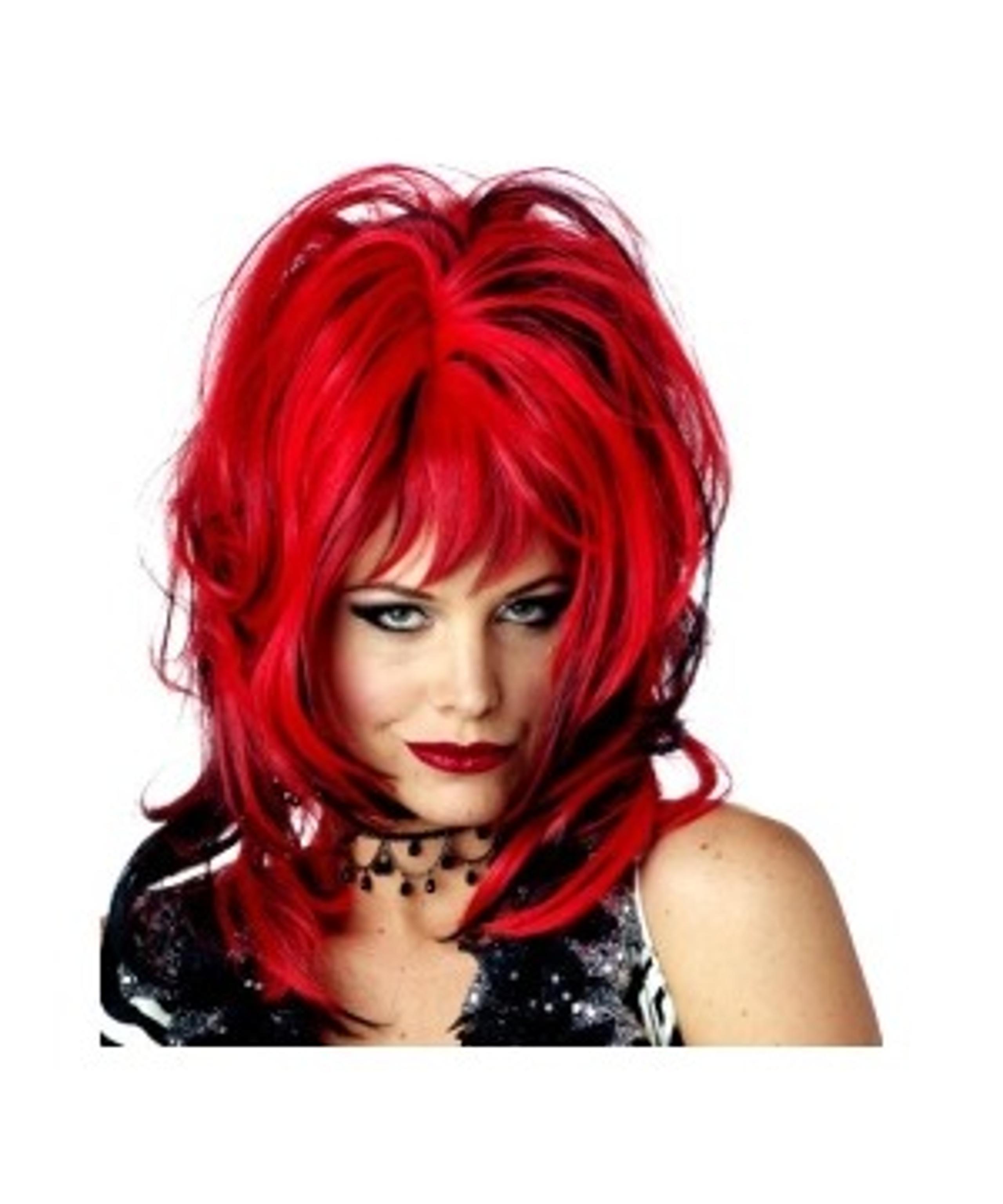 Wig Hard Rockin Witch Black Red