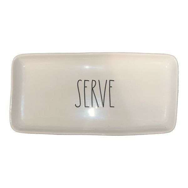 Rae Dunn large SERVE platter
