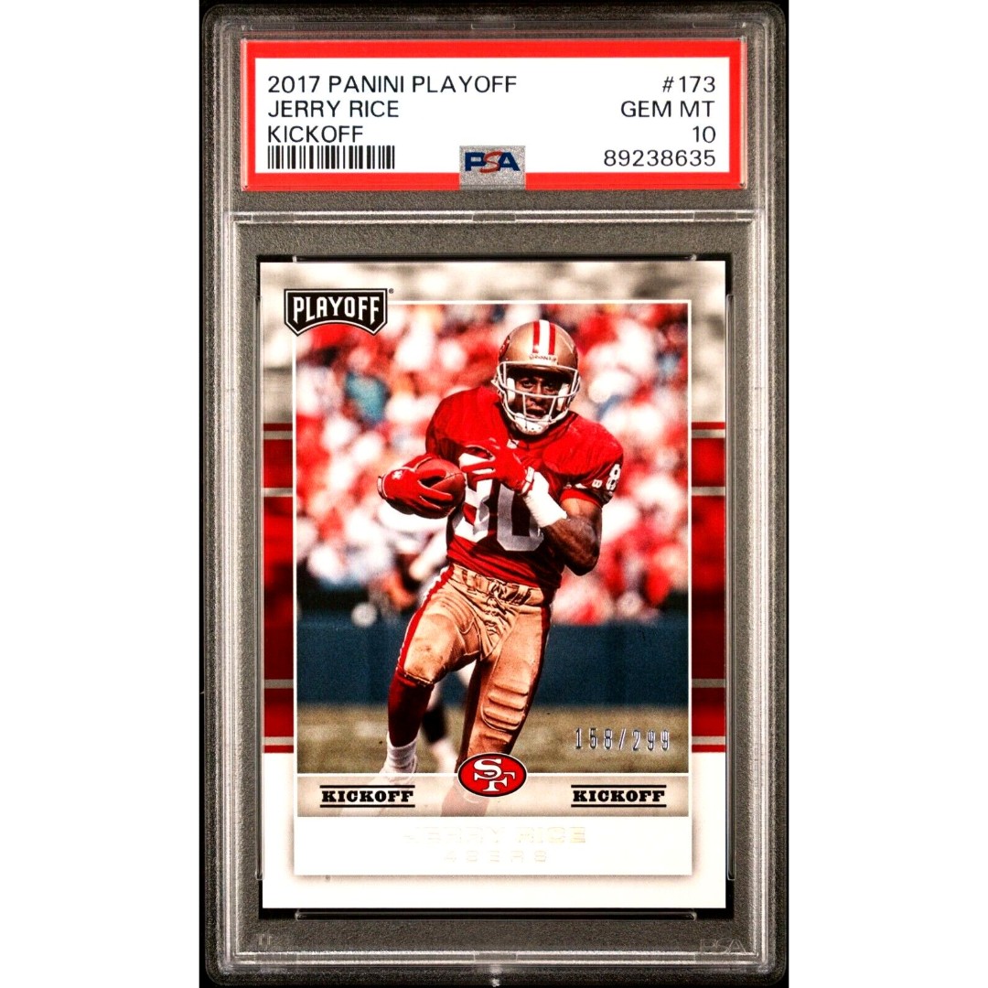 2017 Panini Playoff Kick Off #173 Jerry Rice /299 HOF PSA 10 Gem Mint POP 2