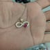 10kt real gold infinity pendant