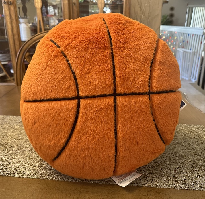 Comfy Basketball Throw Pillow.