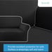 Luxurlife Premium Thickened Sofa Covers for 3 Cushion Couch 1-Piece Large Grey