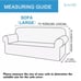 Luxurlife Premium Thickened Sofa Covers for 3 Cushion Couch 1-Piece Large Grey