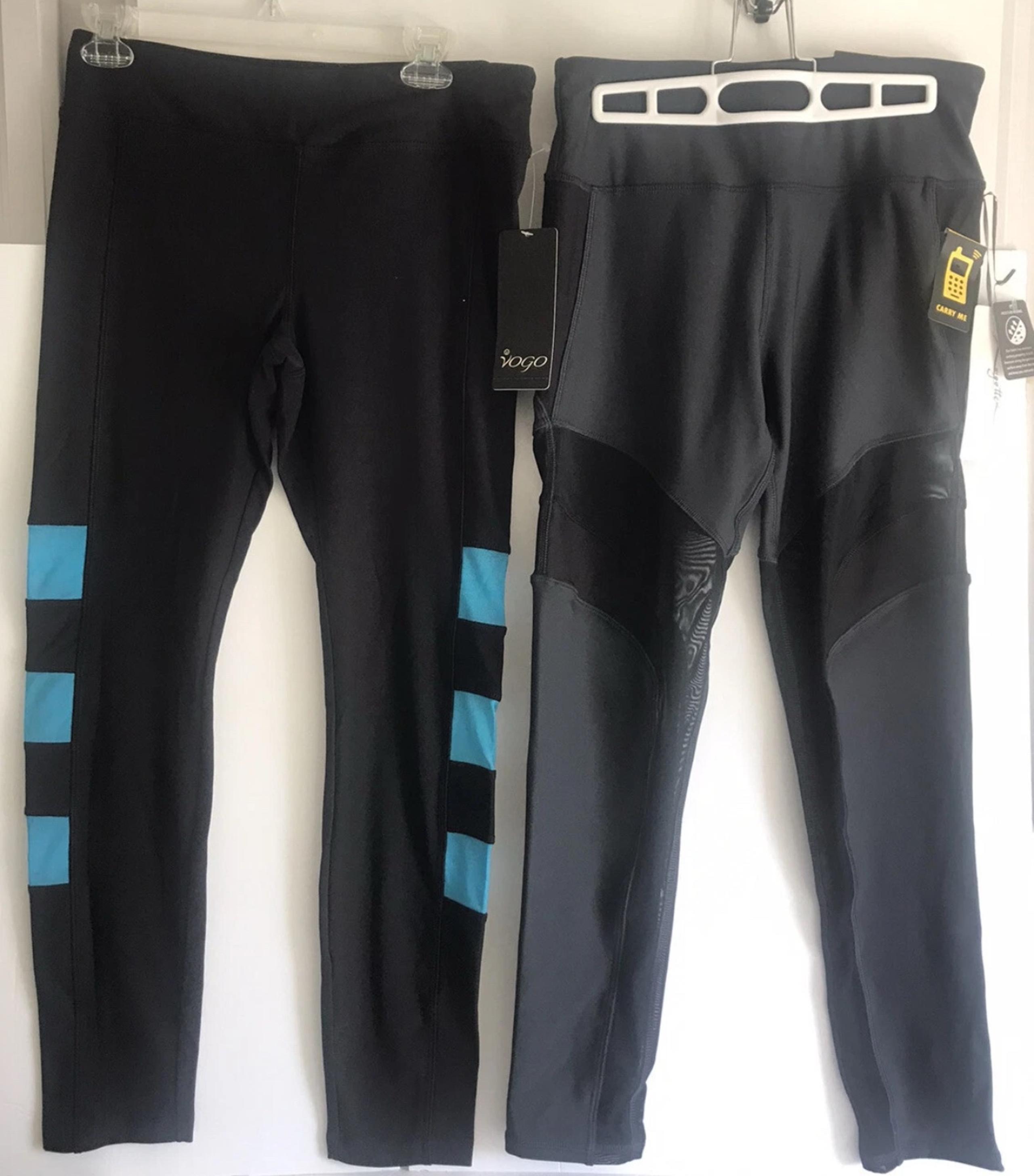 Lot of 2 Womens Leggings Vogo V Athletica & X By Tummy Control Mesh NWT - Gottex
