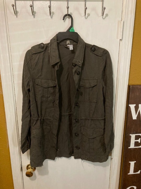 NEW Ban Jara women's M medium distressed soft lightweight utility jacket NWOT