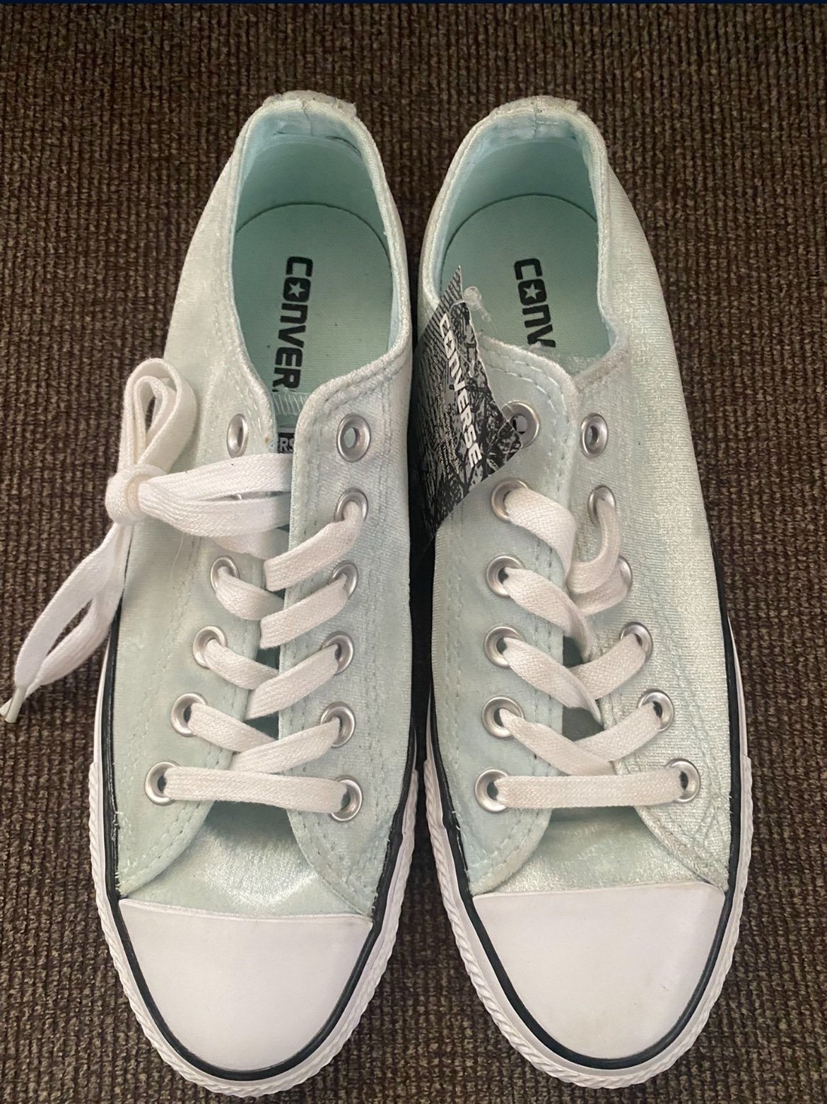 Converse Light Blue Suede Sneakers