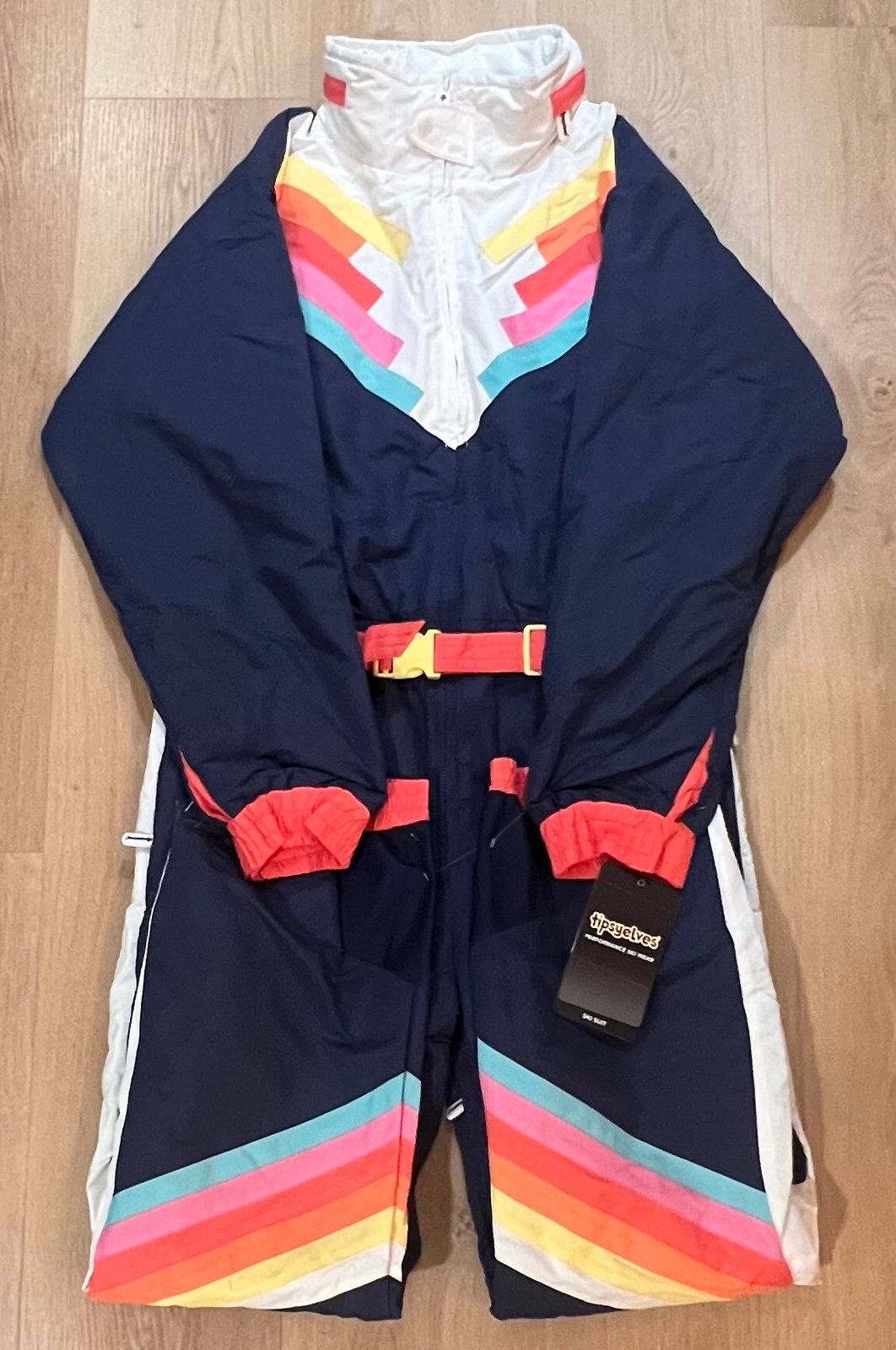 Tipsy Elves Ski Suit Snowsuit One Piece Snow Bib Santa Fe Shredder NWT Mens XL