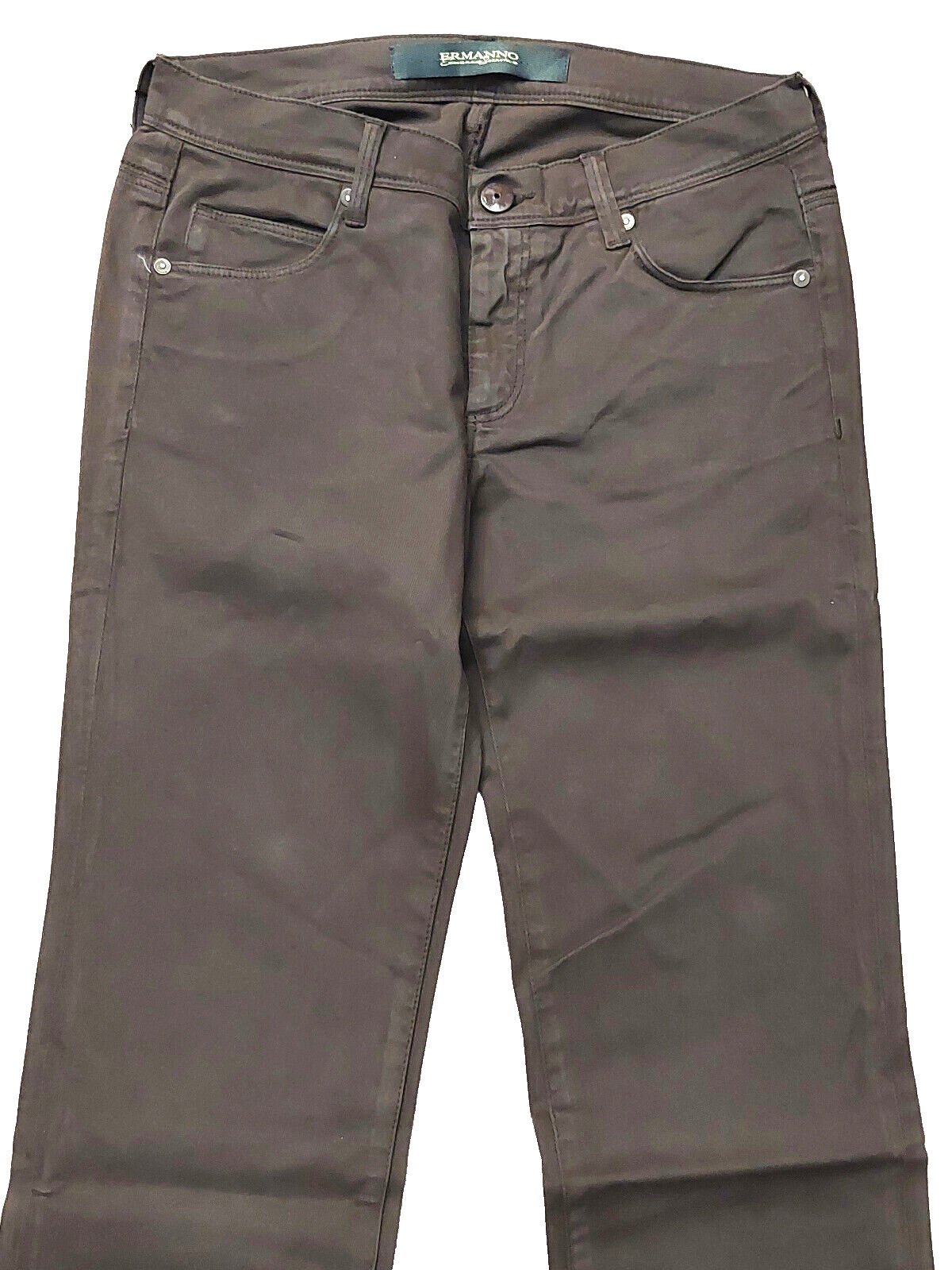 Ermanno Scervino Brown Straight Leg Slim Jeans Pants Sz 27 NWT