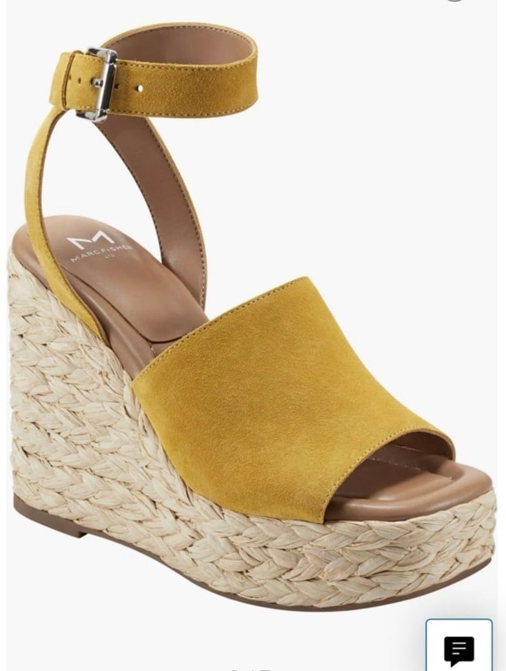 Marc Fisher Nelly Ankle Strap Wedge Sandal Size 9