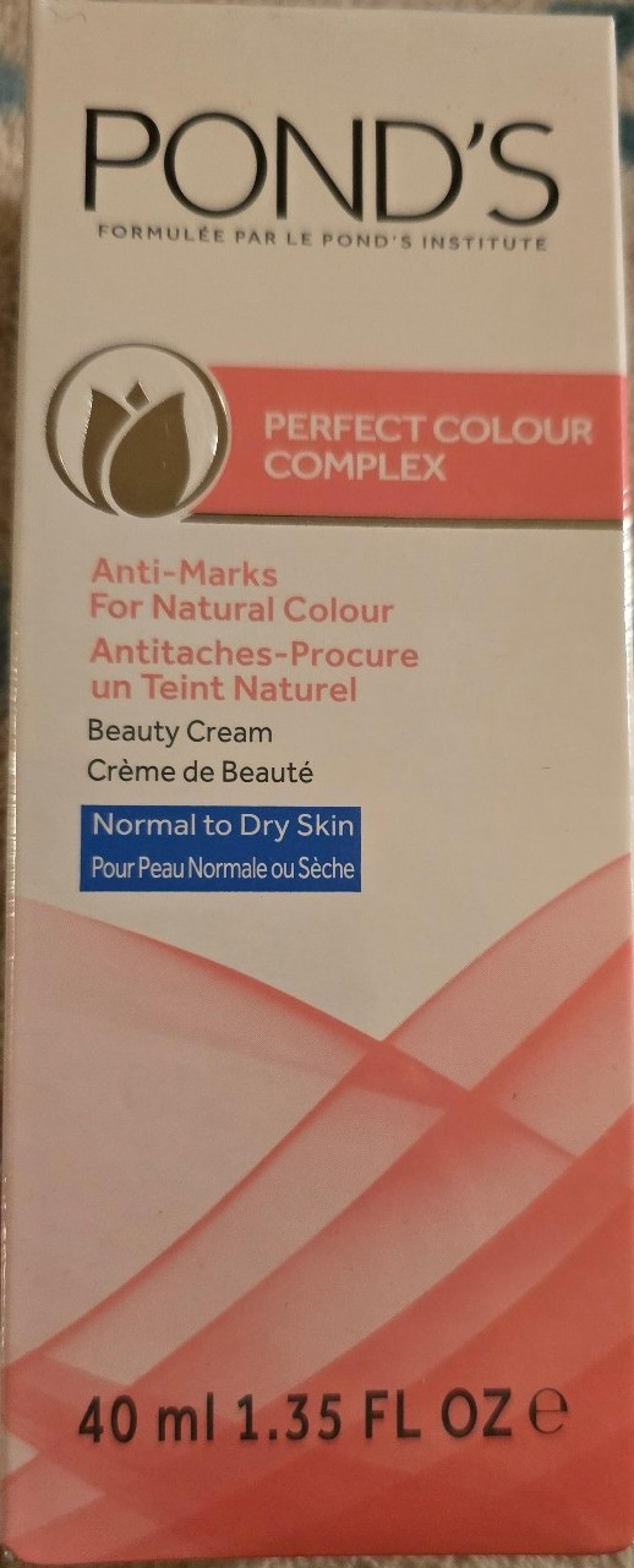 Beauty Cream Ponds Perfect Colour Complex Normal to Dry Skin, 1.35 Fl Oz