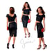 Joie NEW Black Allover Sequins Pencil Skirt S
