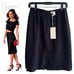 Joie NEW Black Allover Sequins Pencil Skirt S