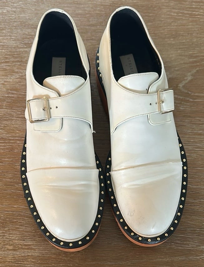 Stella McCartney White Pleather Odette Loafers