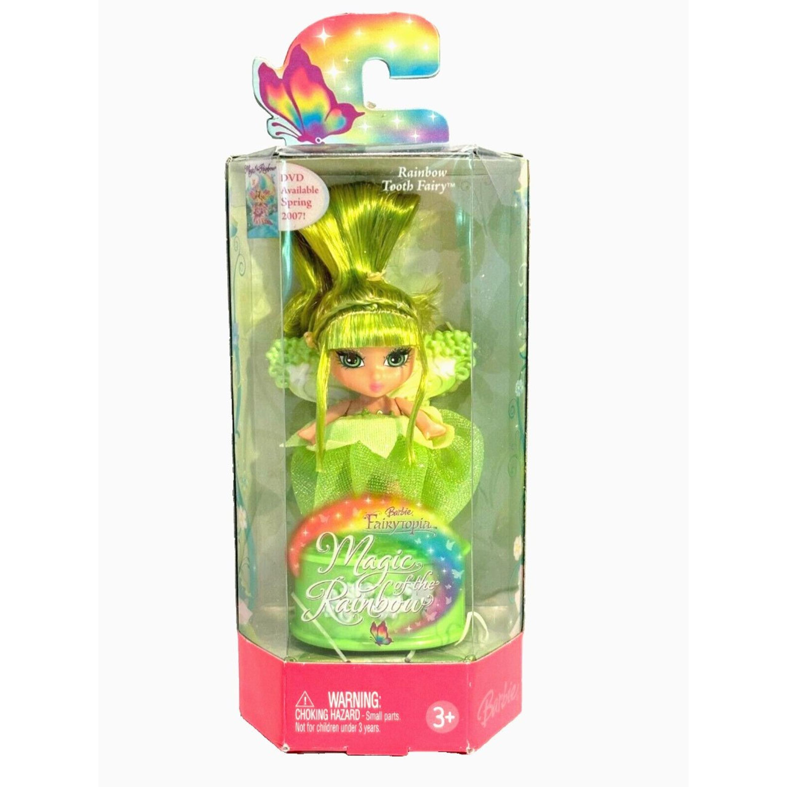 Barbie Fairytopia Magic of the Rainbow Tooth Fairy Green Doll K8144 Year 2006