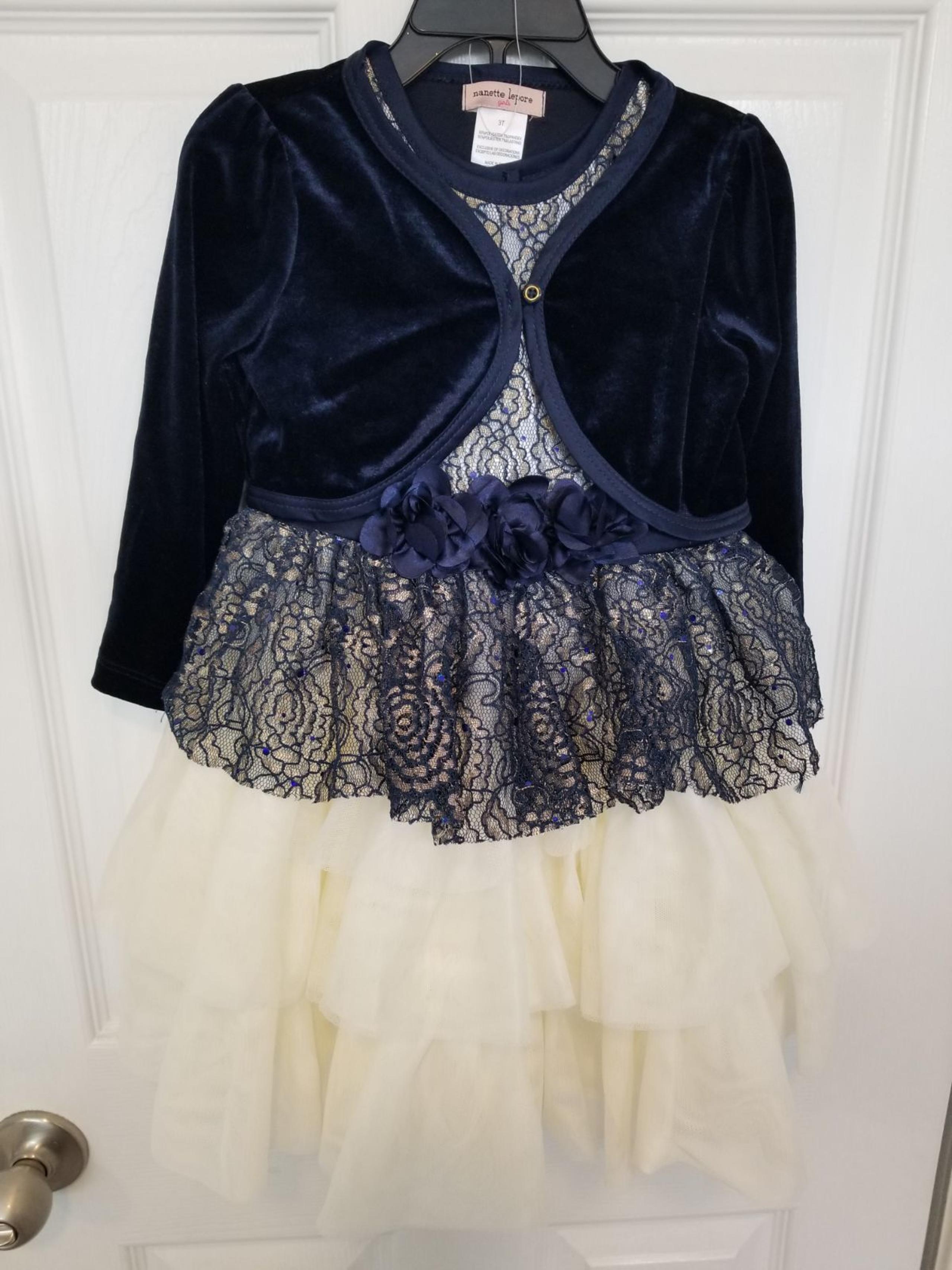 New Nanette Lepore 3t Blue Dress Set