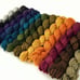 12 Colors - Hand Dyed Yarn, Worsted Weight Mini Skein, Wool - 20g per Skein