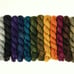 12 Colors - Hand Dyed Yarn, Worsted Weight Mini Skein, Wool - 20g per Skein