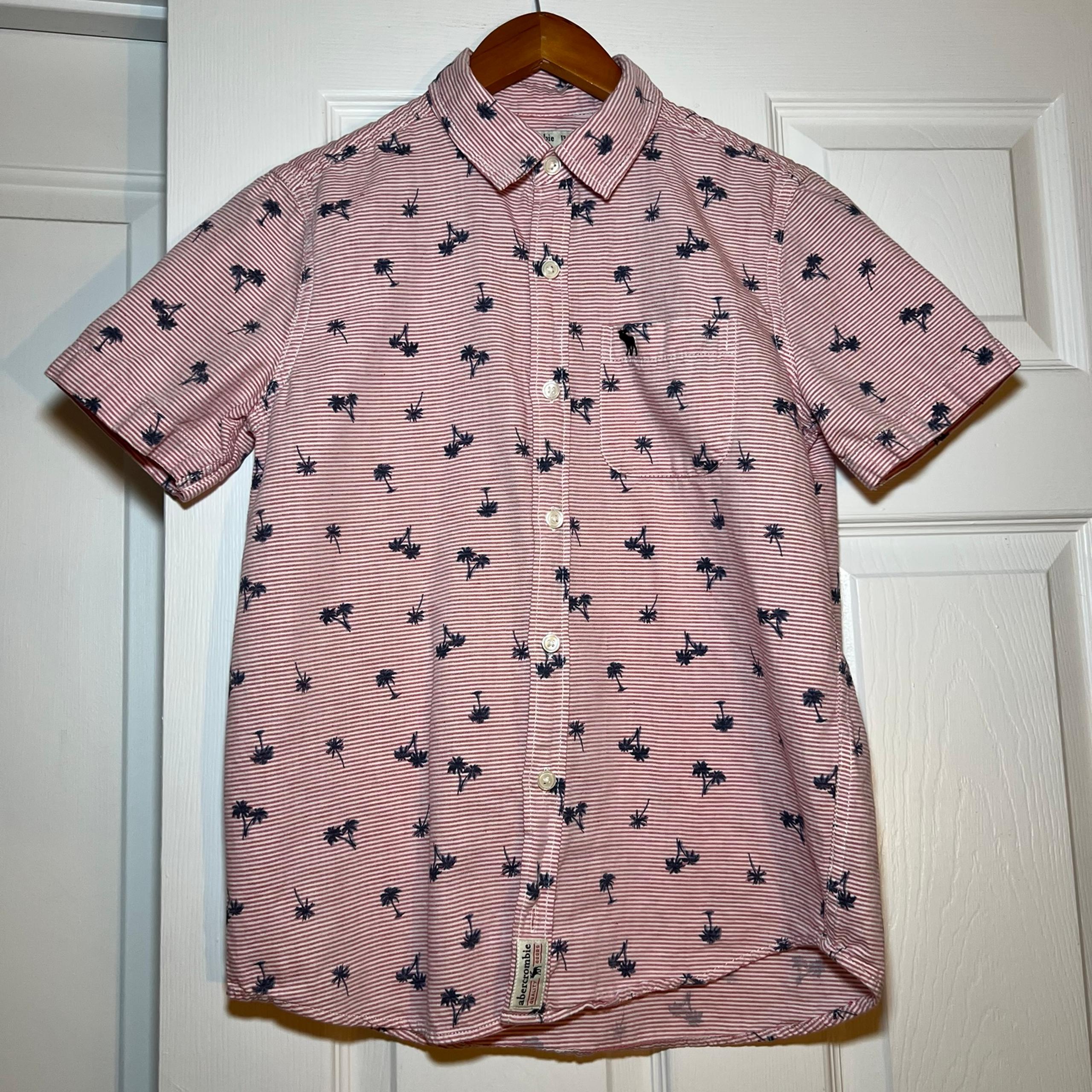 Abercrombie & Fitch Kids Button Up Stripped and Palm Trees