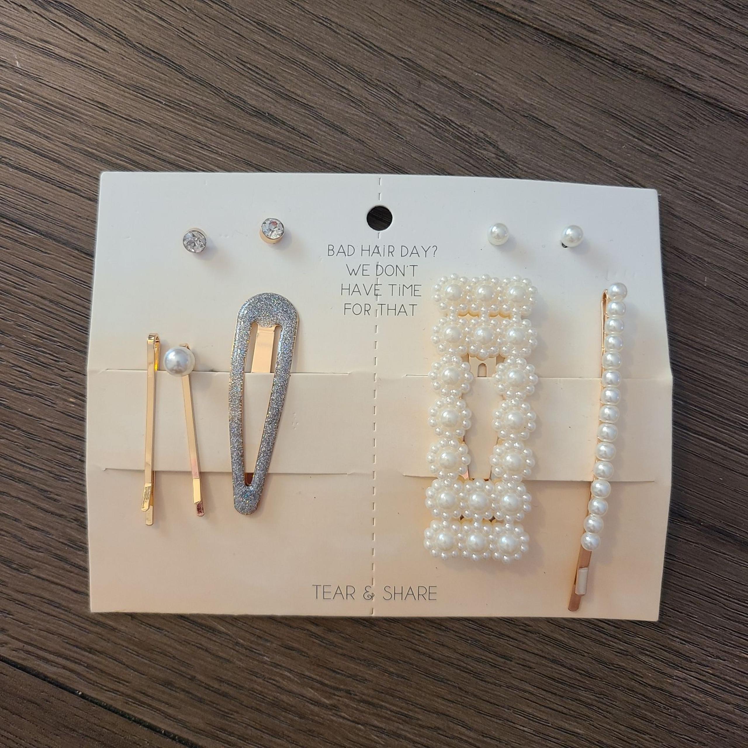 NEW hair clips and earings