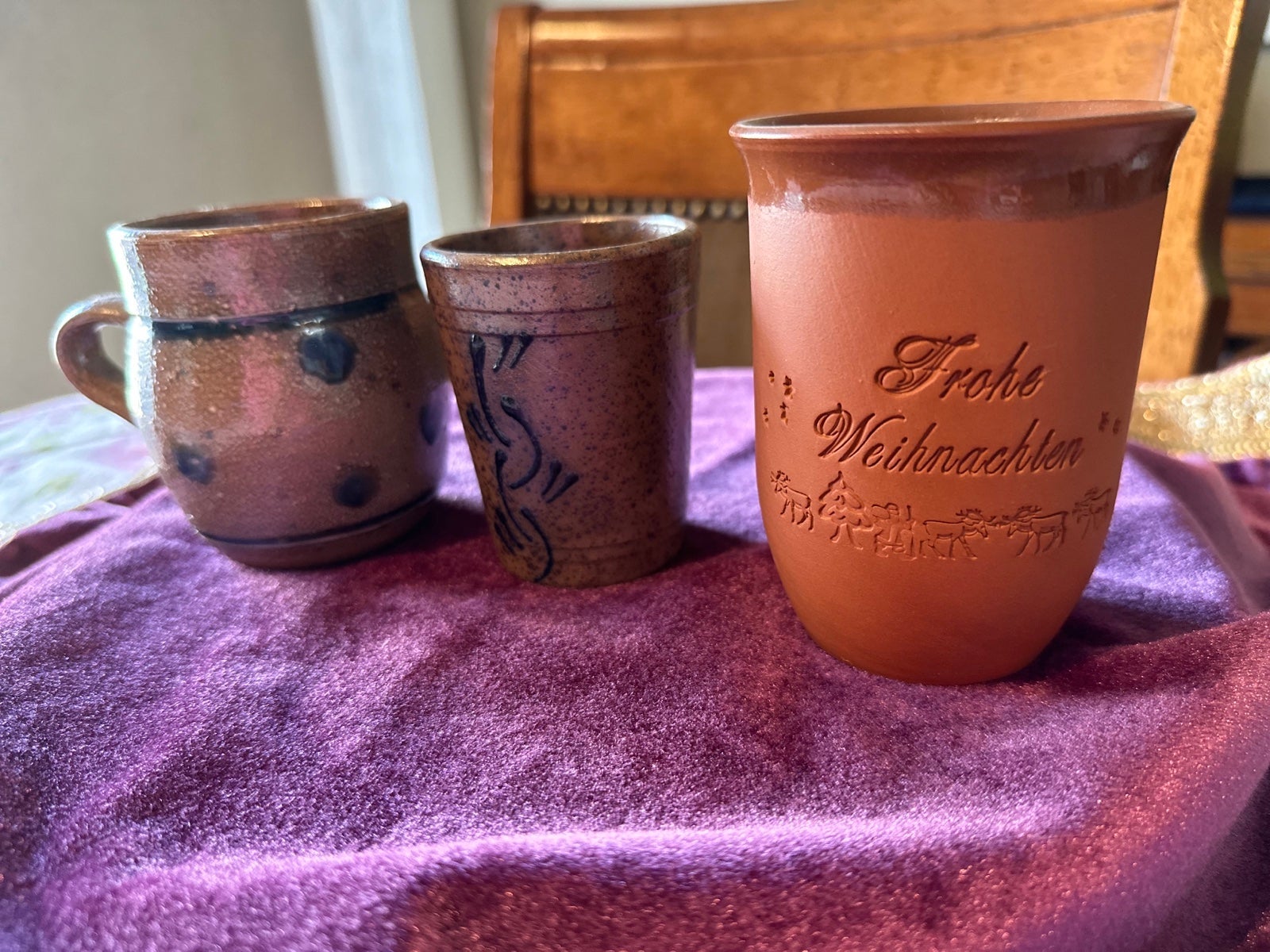 Original German ceramic drink glassware