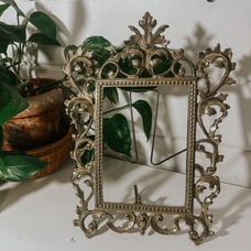 Vintage Ornate Brass Picture Frame | Art Nouveau | NO GLASS