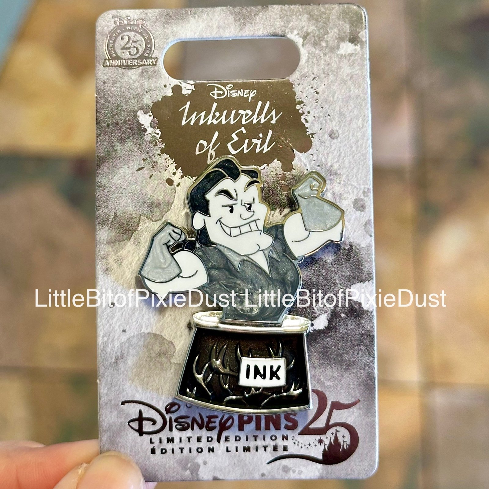 Disney Parks Inkwells of Evil Gaston Pin LE4000