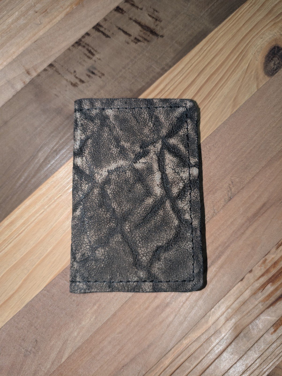 Brand New, handcrafted, authentic elephant hide and kangaroo vertical wallet