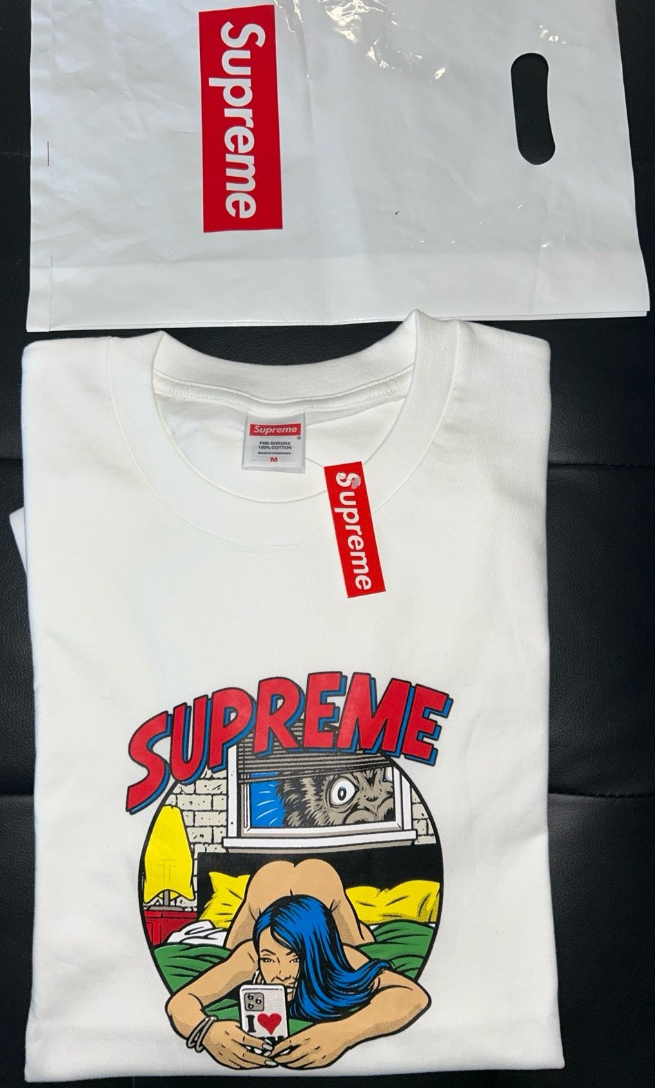 Supreme graphic T shirt white size medium new with tags