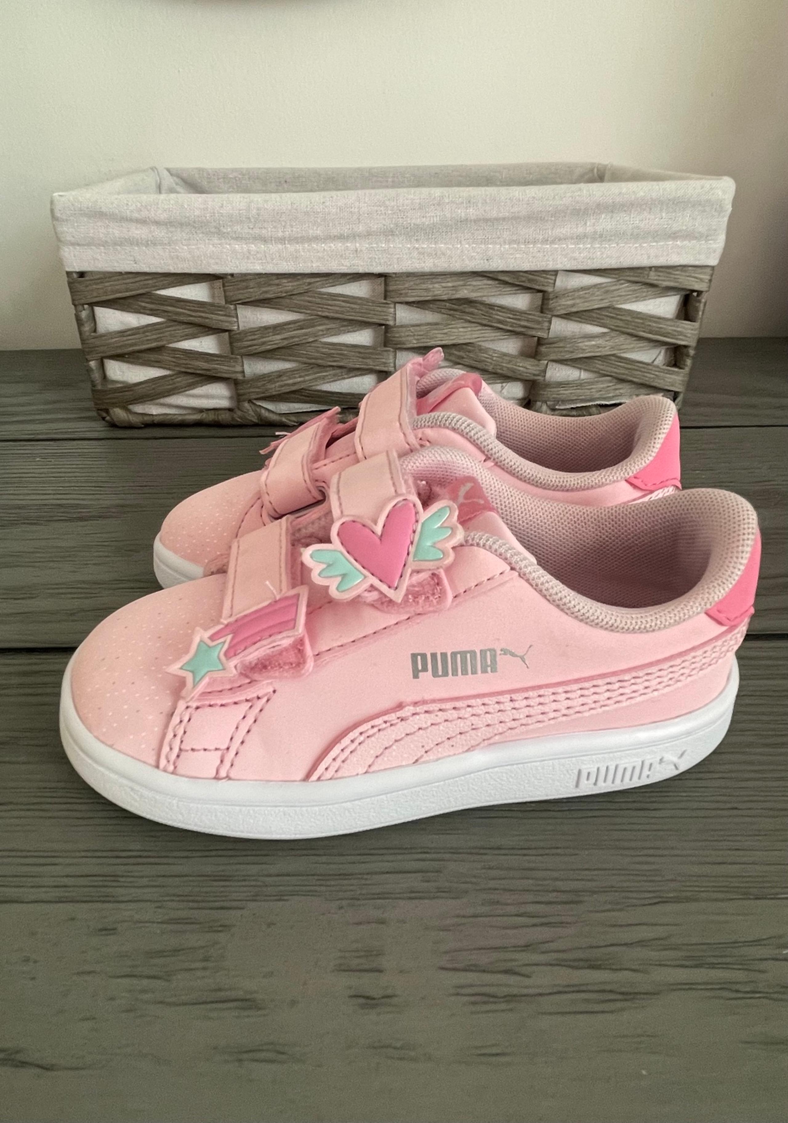 Puma Girls Smash V2 368791-01 Pink Casual Shoes Sneakers Size 7C