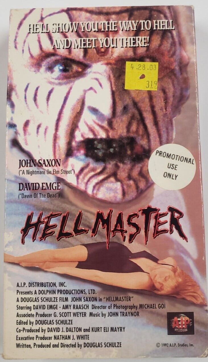 Hellmaster A.I.P 1992 Promotional Use Only Horror VHS