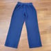 Coldwater Creek Linen Wide Leg Pants Size 14 Navy Blue New