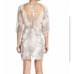 NWT Halston Heritage size 2 Cut Out Sheer Tie Dye short beige Dress 395