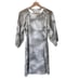NWT Halston Heritage size 2 Cut Out Sheer Tie Dye short beige Dress 395