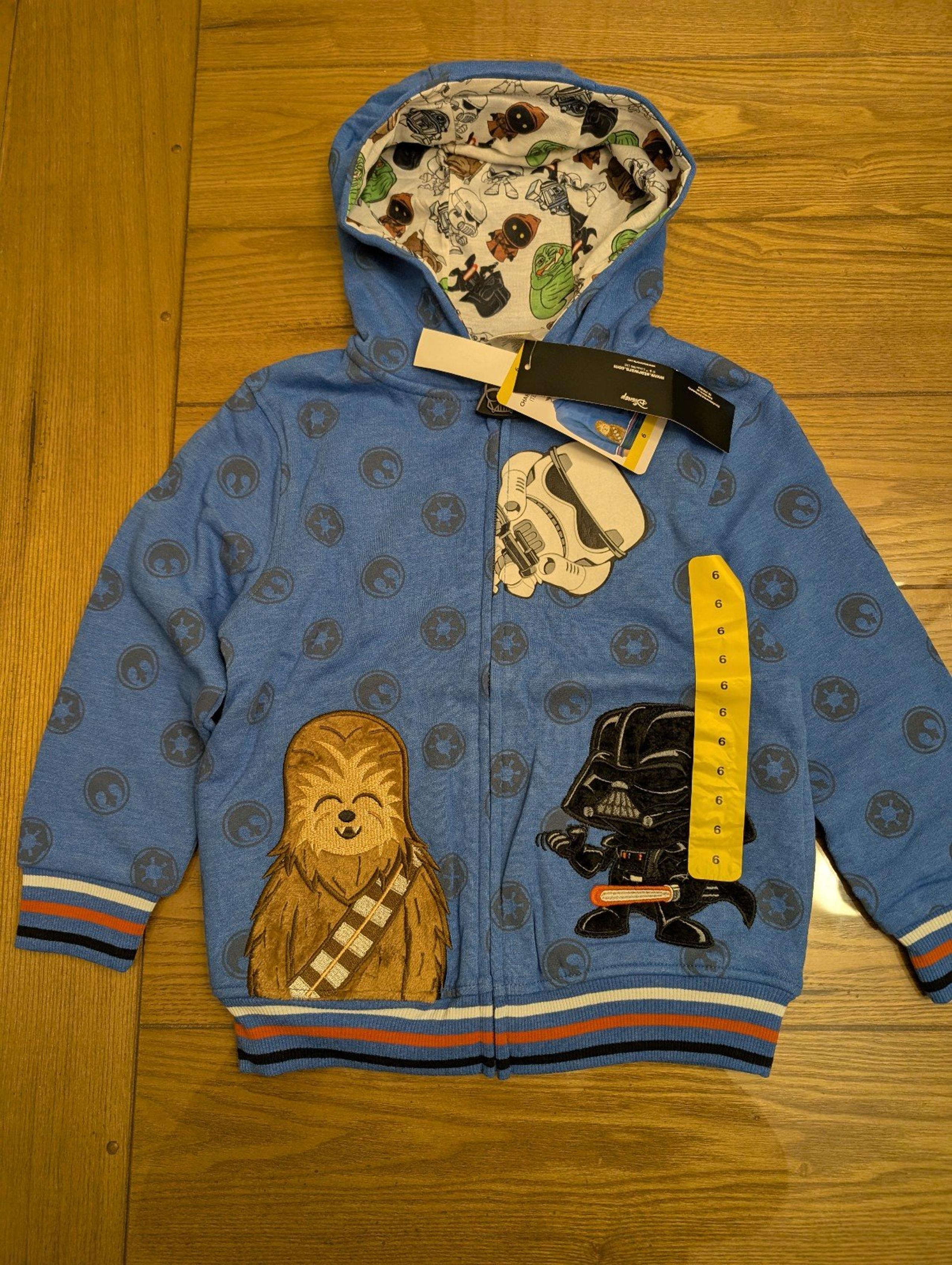 Star Wars Kids' Hoodie Jacket Boys Size 6