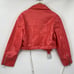 House of CB Mistress Rocks Vegan Leather Biker Moto Jacket Watermelon Pink NEW S