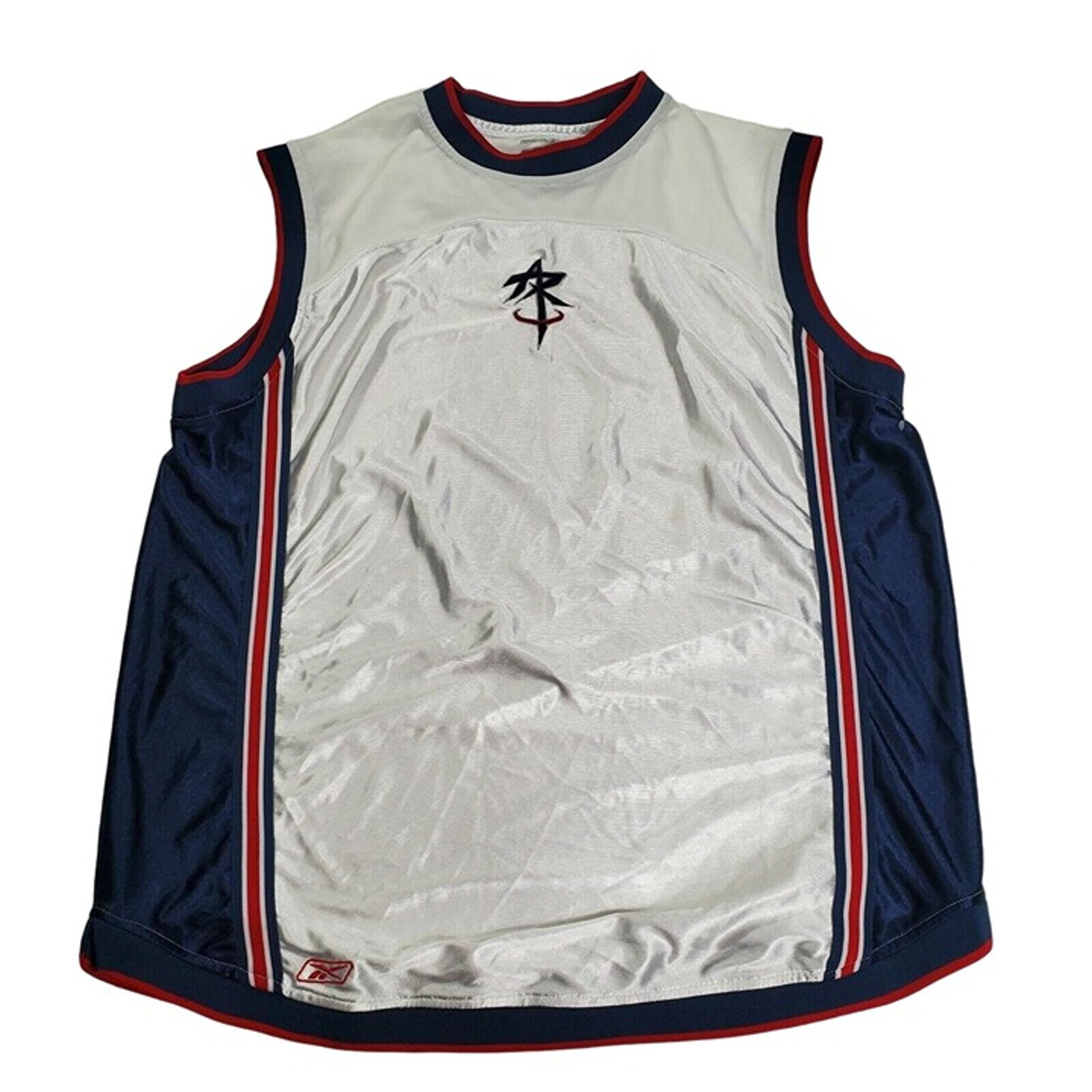 Reebok Above The Rim Mens Smell Red White Blue Sleeveless Basketball Jersey