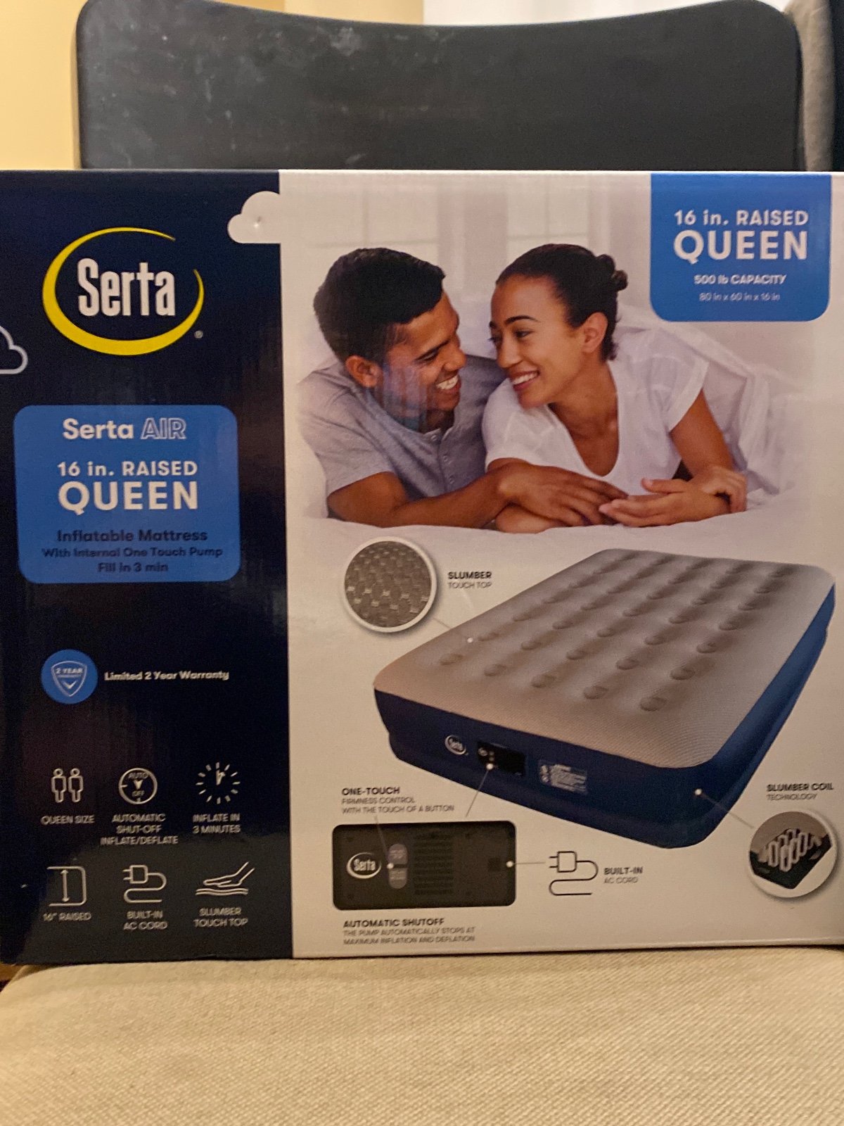 Serta Air Mattress 16 in. Raised Queen