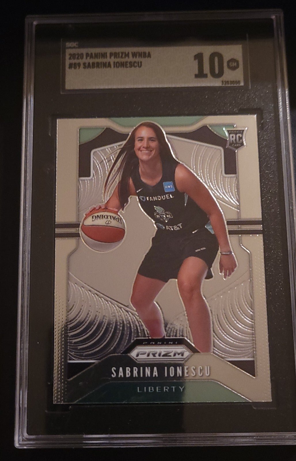 2020-21 Panini Prizm WNBA Sabrina Ionescu Rookie Card #89 RC New York Liberty 10