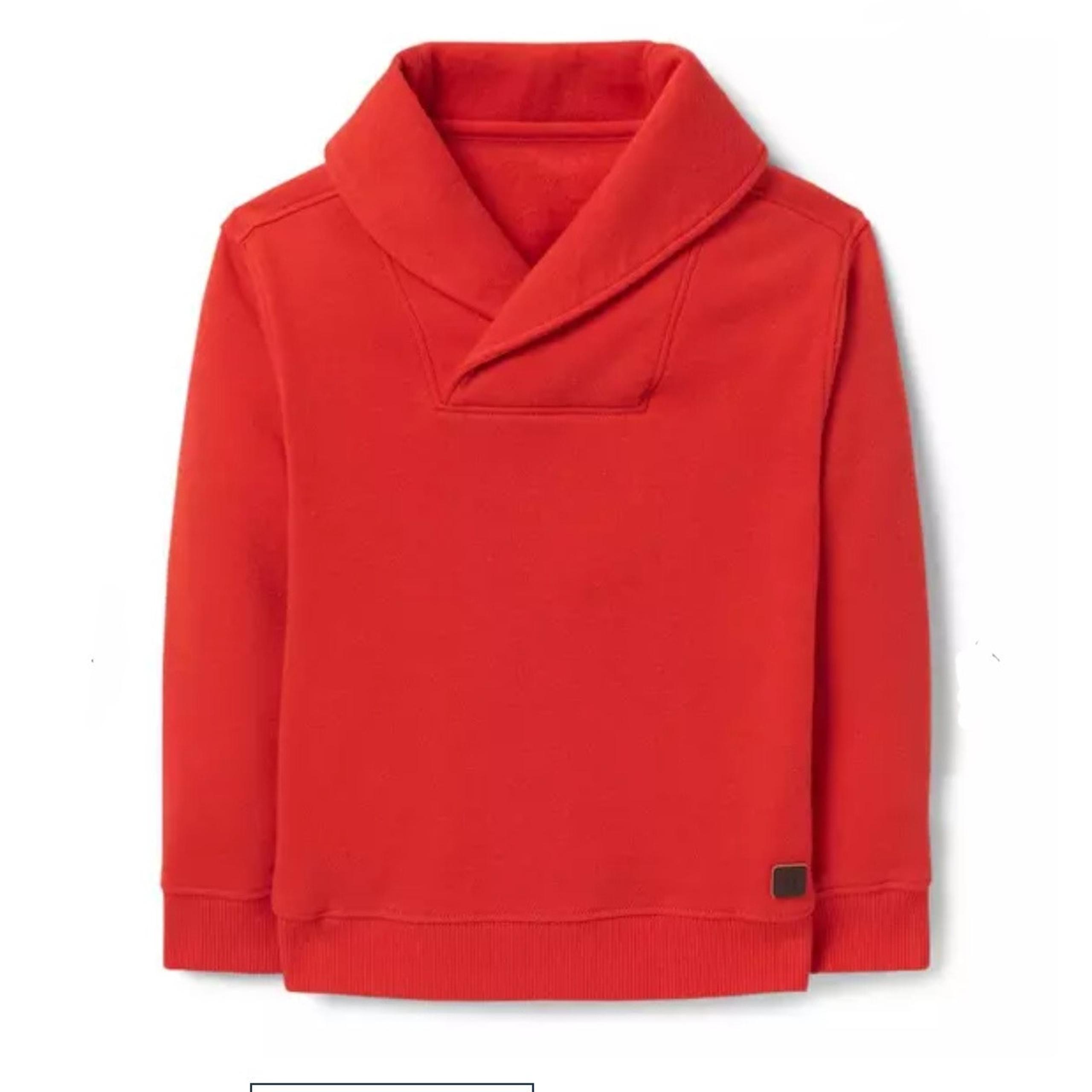 boys orange pullover sweater size 6 - Janie and Jack