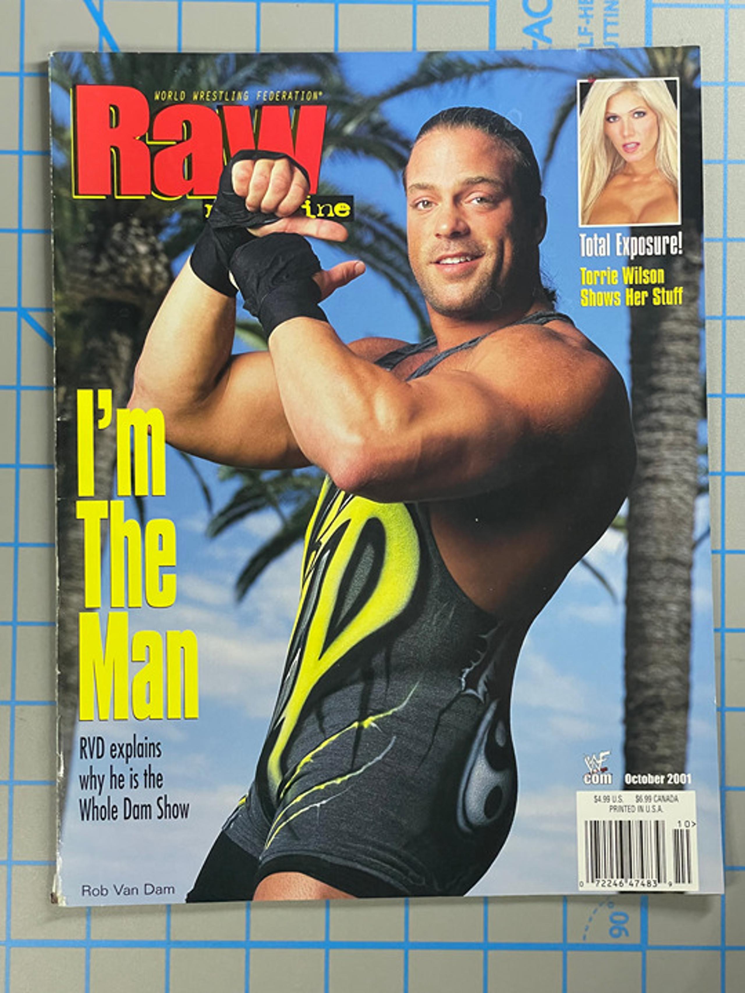 WWF RAW Magazine I'm the Man Rob Van Dam RVD October 2001 WWE Wrestling