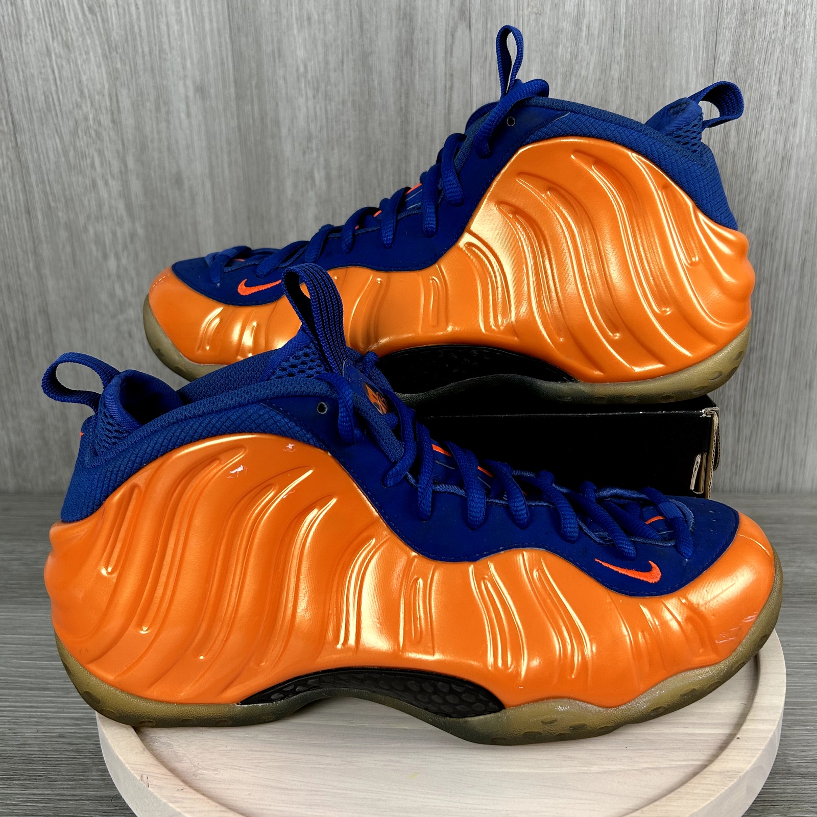 Nike Air Foamposite One Knicks Crimson Game Royal Mens 9.5 314996-801 Sneakers