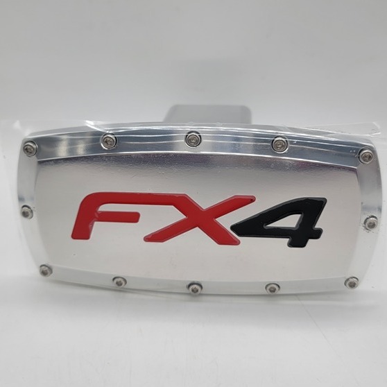 New Ford FX4 Chrome Hitch Cover Plug Cap 2 Trailer Receiver Engraved Billet