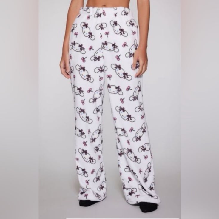 FOREVER 21 x HELLO KITTY FLEECE CINNAMAROLL SLEEP PANTS SIZE SMALL NWT