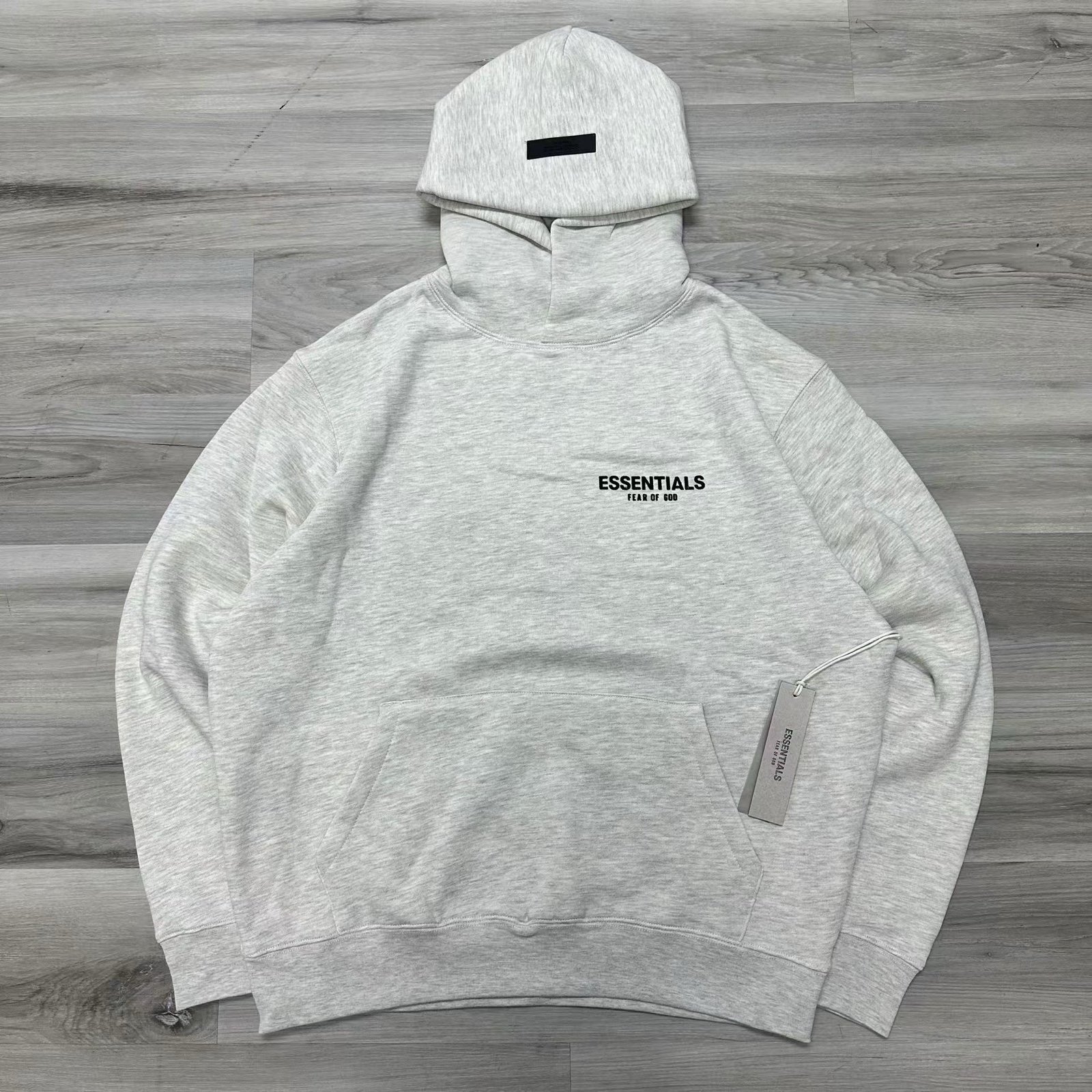 Light Oatmeal Fear of God Essentials hoodie