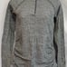 Athleta Women Seamless 1/4 Zip Pullover Top Heather Gray Ruched Running Small S