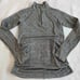 Athleta Women Seamless 1/4 Zip Pullover Top Heather Gray Ruched Running Small S