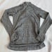 Athleta Women Seamless 1/4 Zip Pullover Top Heather Gray Ruched Running Small S
