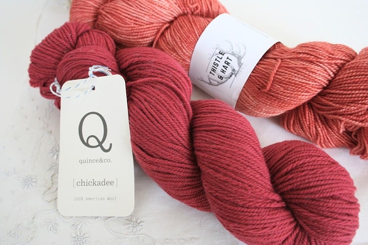Quality wool sock yarn lot Thistle and Hart Quince Co merino pomegranate orange