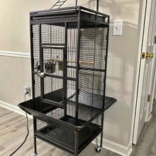 *New* 61'' 2in1 Large Bird Cage with Rolling Stand Parrot Chinchilla Finch Cage