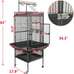 *New* 61'' 2in1 Large Bird Cage with Rolling Stand Parrot Chinchilla Finch Cage